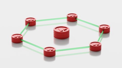 Multiple coins connected to each other
